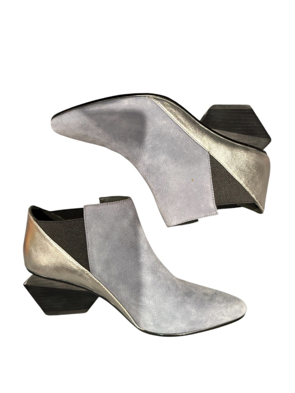 UNITED NUDE ‘Jacky’ mid heel leather and suede block heel booties - size 37